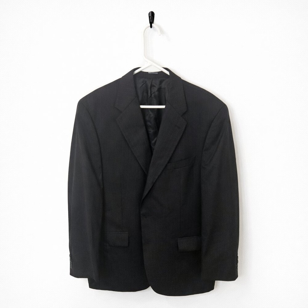 Chaps Ralph Lauren Pinstripe Suit Jacket Gray Mens 46R–48R (Estimated)